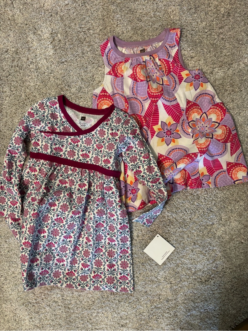Tea Collection Pink & Purple Floral Mix Girls Dresses